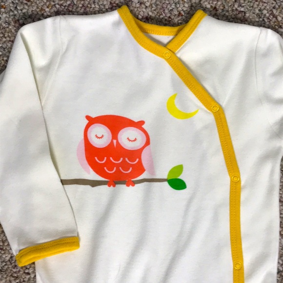 Two Babysoy One Piece Snap Footie Sleeper Pajamas Size 6-12 Months - Picture 3 of 6